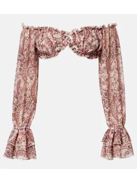 Top Bananhot cu model paisley roz