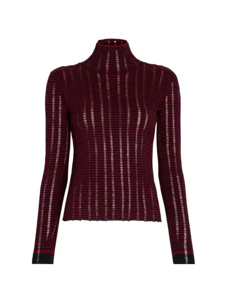 Pulover Proenza Schouler White Label cu dungi alb