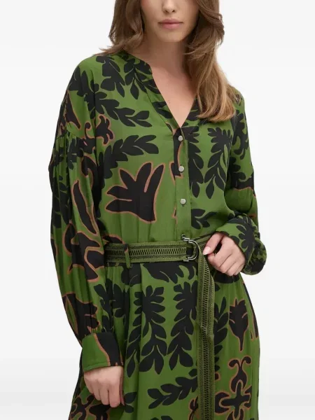 Odgovarati haljina košulja La Petite Française s cvjetnim printom s printom zelena