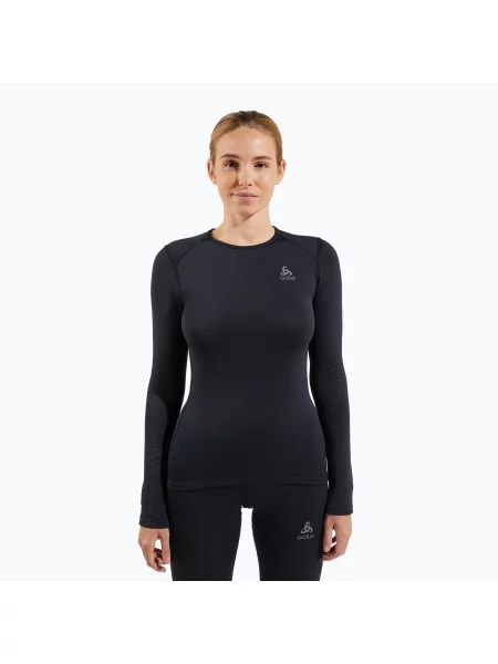 Дамска термоактивна блуза с дълъг ръкав ODLO Fundamentals Active Warm Bl Top Crew Neck black черно