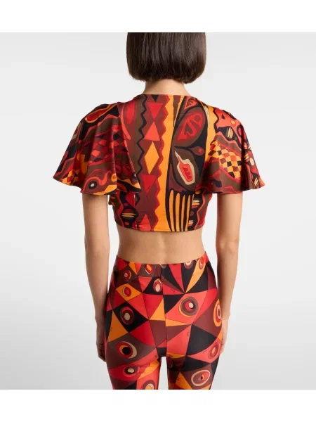 Top Pucci din satin portocaliu