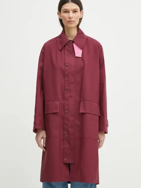 Kenzo palton de femei de tranziție bordo