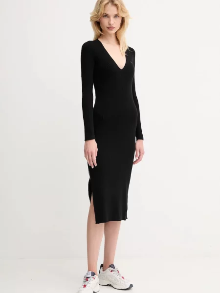 Lacoste Rochie tricotată negru
