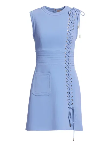 Rochie mini Elie Saab din dantelă de costum albastru