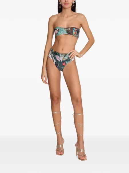 Bikini Amir Slama cu model floral cu imagine verde