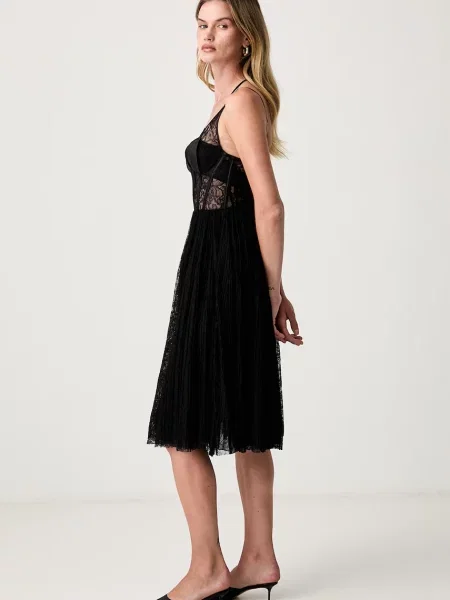 Elisabetta Franchi De dantelă rochie negru