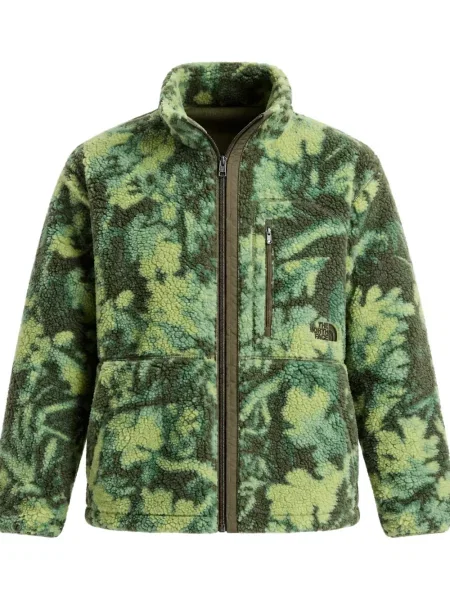 Geacă The North Face cu imagine verde