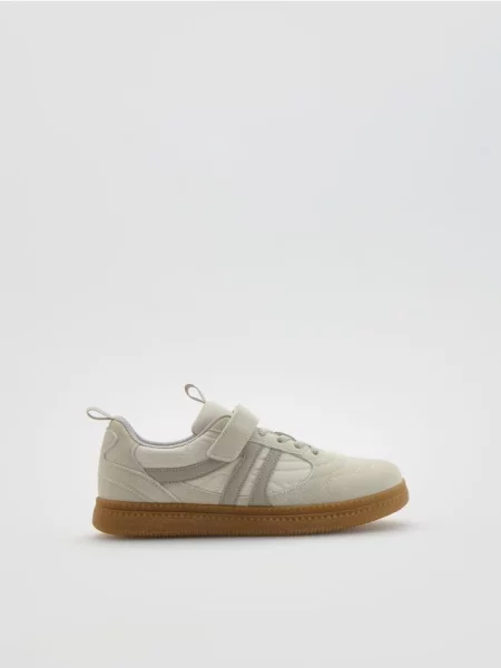 Кеды Reserved на липучках серые