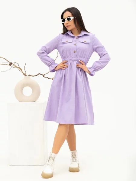 ISSA Plus Сукня міді Бузковий