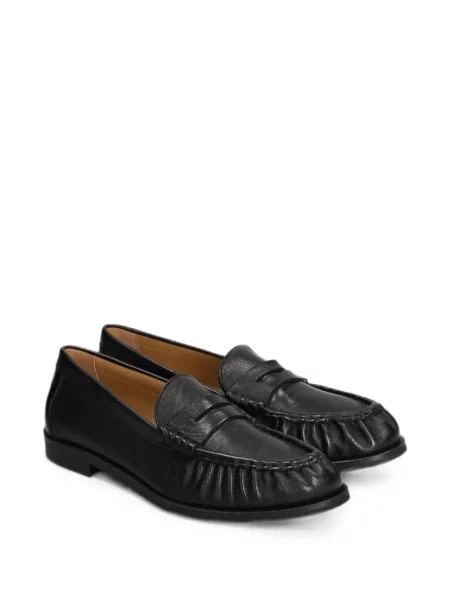 Pantofi loafer Julie Dee cu volane negru