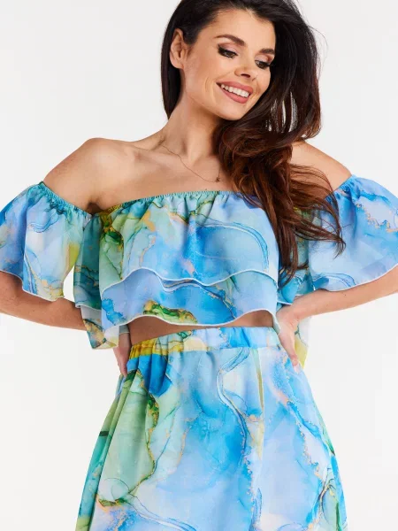 Блуза Awama синьо