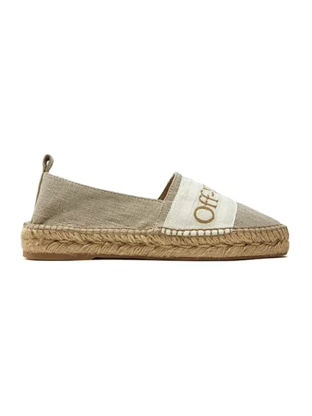 Lniane espadryle Off-white białe