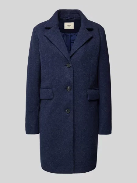 Płaszcz z kołnierzem z połami model ‘paige’ Fransa granatowy