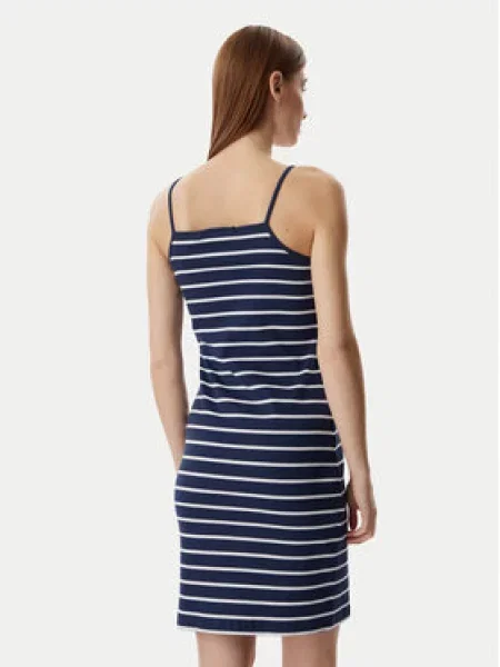 Karl Lagerfeld Poletna obleka Ikon Gestreiftes Jerseykleid temno modra