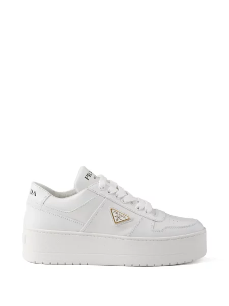 Sneakerși Prada din piele alb