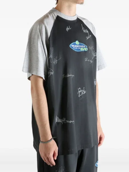 Tricou Balenciaga cu imagine negru