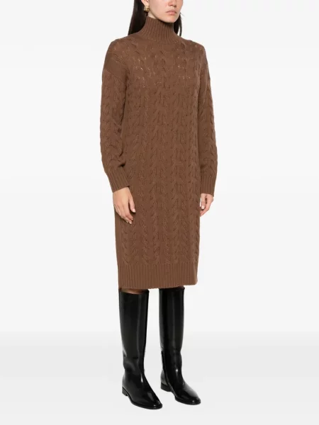 Rochie midi Max Mara tricotate maro