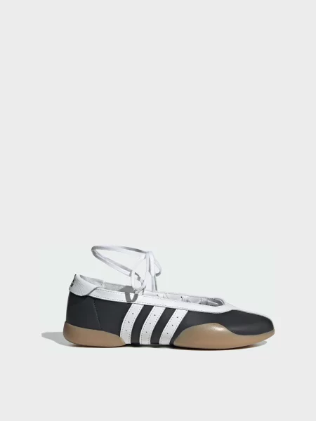 Кожаные балетки Adidas черные