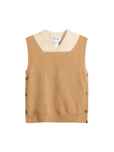 Sweter Maison Margiela beżowy