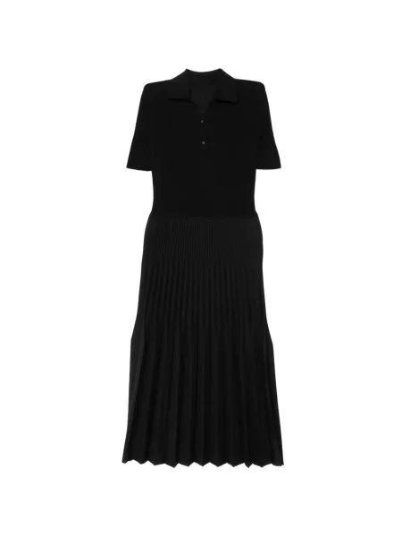 Maxi rochie maxi Less plisată de costum negru