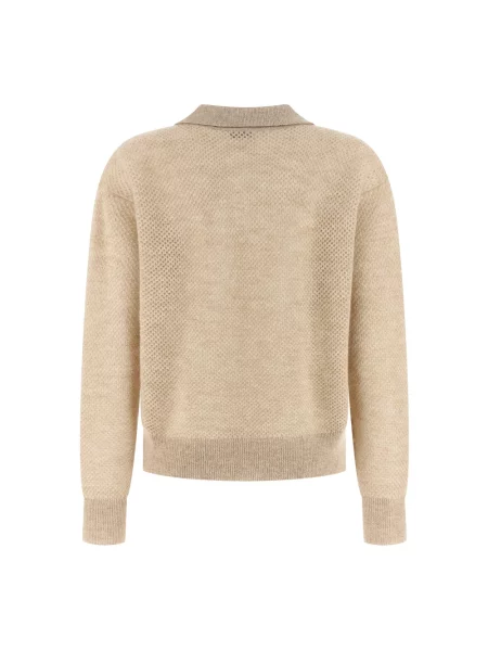 Sweter Brunello Cucinelli wełniany żółty