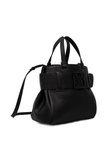 Geanta de piele Armani Exchange din piele negru