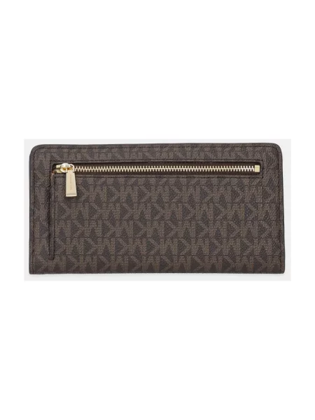 Portfel Michael Michael Kors zapinany na zatrzaski brązowy