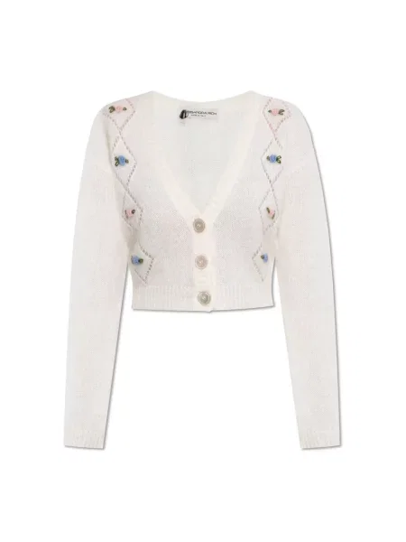 Kardigan Alessandra Rich wełniany beżowy