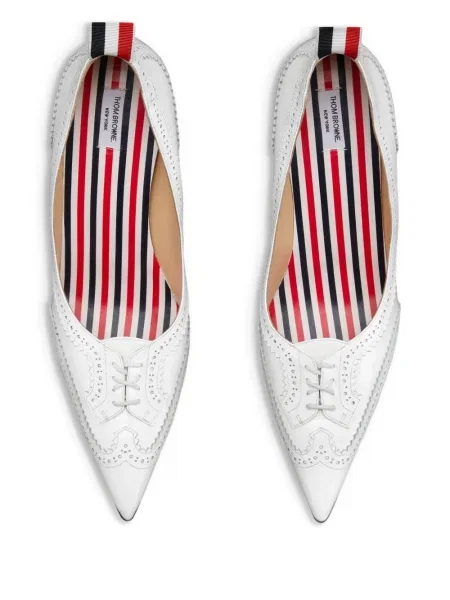 Pantofi cu toc Thom Browne din piele alb