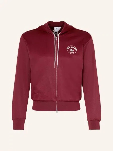 Adidas Originals bluza x Wales Bonner Track Track z kapturem gładka czerwony