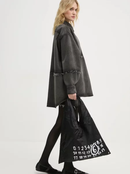 Maison Margiela kurtka jeansowa przejściowa oversize szary