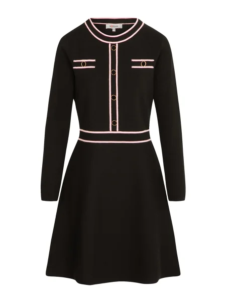 Morgan Rochie tricotat roz pal negru