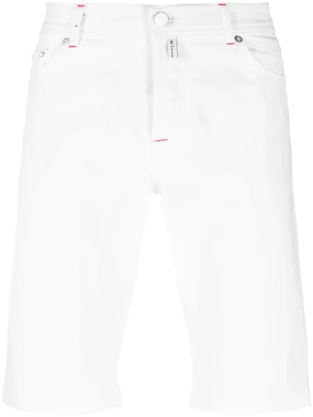 Pantaloni scurți din denim Kiton alb