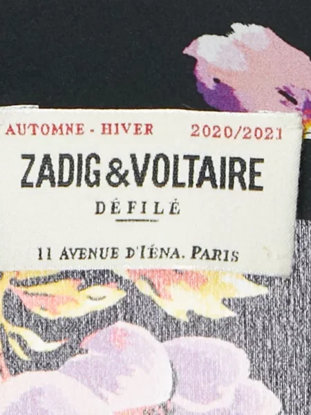 Virágos midi ruha Zadig&voltaire nyomtatás fekete