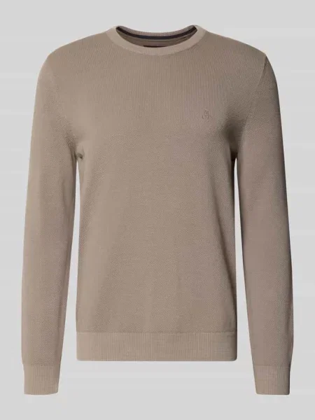 Sweter w kroju regular fit z czystej bawełny Marc O'polo beżowy