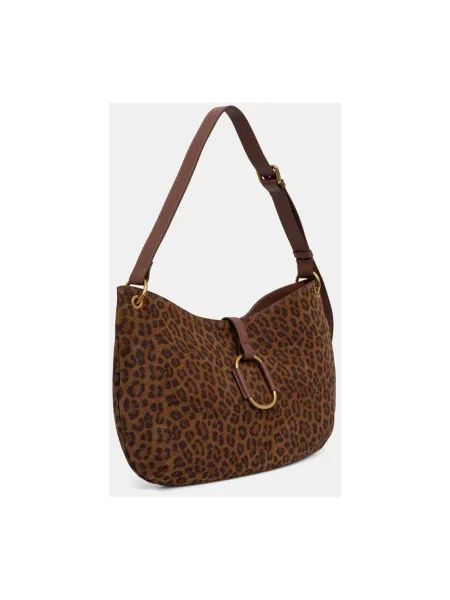 Twinset torebka hobo zamszowa brązowa