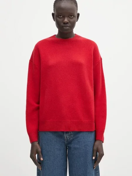 Anine Bing pulover de cașmir Lee Crew Sweater rosu
