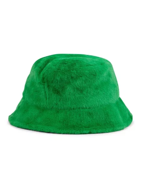 Sztuczne futro kapelusz Stand Studio zielony