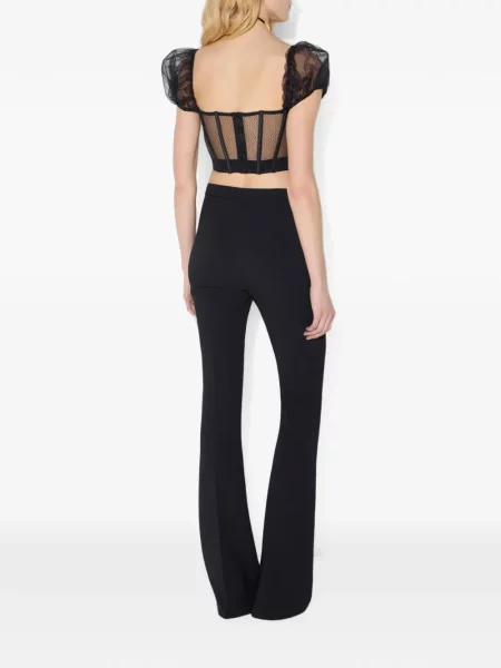 Top Elisabetta Franchi plasă negru