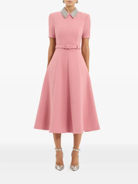 Scurt rochie midi Rebecca Vallance roz