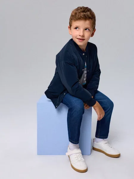 Sinsay Straight slim džíny s viskózou námořnická modrá