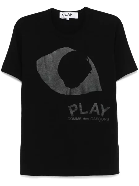 Tricou Comme Des Garcons Play cu imagine negru