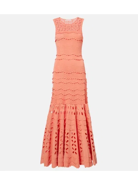 Rochie maxi Ulla Johnson cu broderie portocaliu