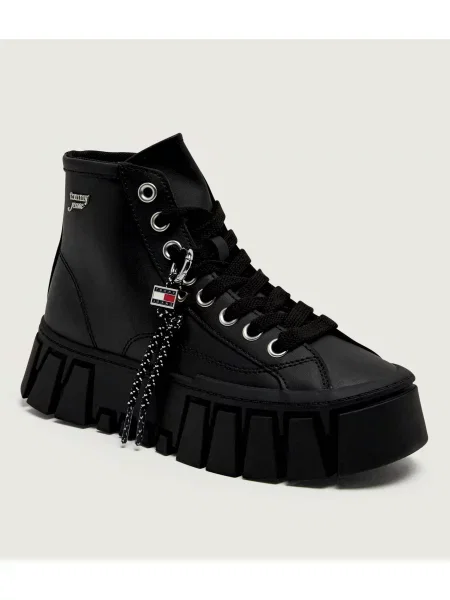 Tommy Jeans Teniși din piele negru