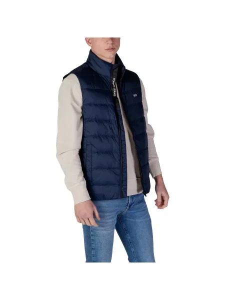 Geacă cu puf Tommy Hilfiger albastru