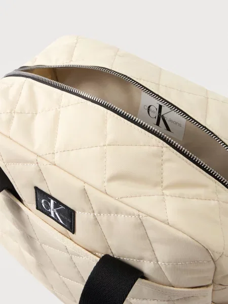 Calvin Klein Jeans Prebaľovacia taška béžová / čierna biela