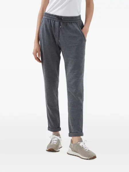Pantaloni Brunello Cucinelli de mătase gri