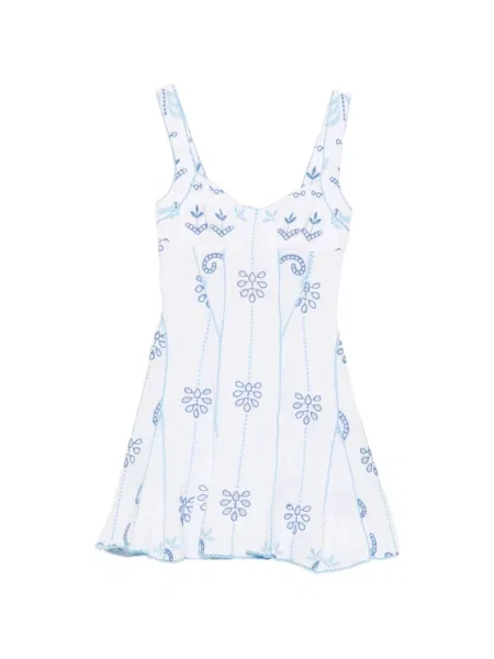Rochie mini Charo Ruiz Ibiza în linie A alb