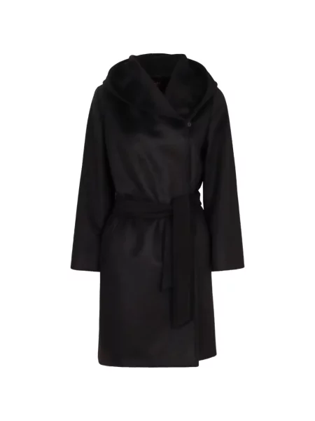 Cu centură palton Max Mara negru