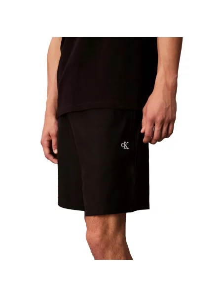 Pantaloni Calvin Klein Jeans din material terry negru
